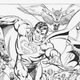 Detail from unused art for a 1981 DC Comics poster.